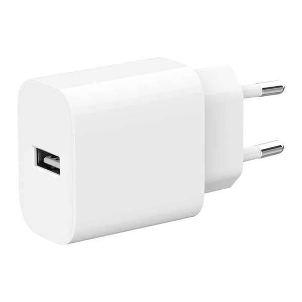 Veggadapter med USB 5V 2.4A - Hvit