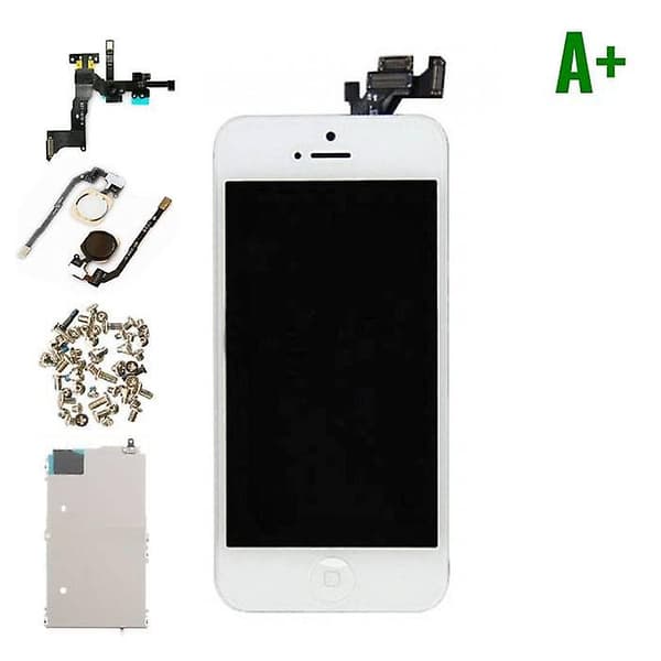 Stuff Certified® iPhone 5 Förmonterad Skärm (Pekskärm + LCD + Delar) A+ Kvalitet - Vit