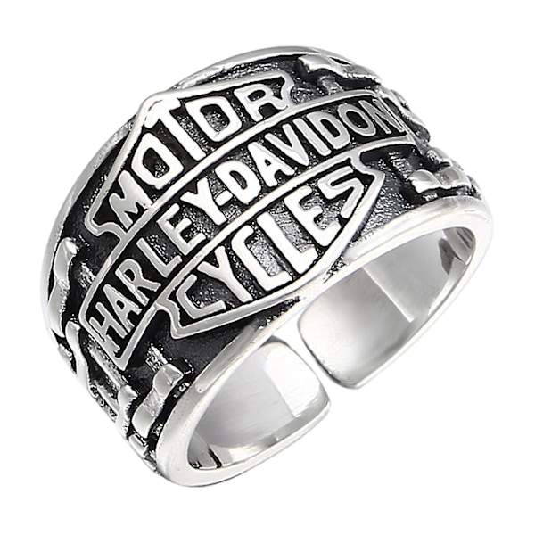 Harley Signet-sormus, 925 Sterling hopea Biker-sormus TA