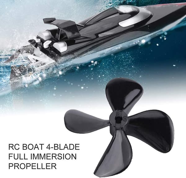 RC Båt 4-Blads Propell, 2 Stykker Pro & Revers Propell Plast 4-Blads Full Nedsenkbar Propell for RC Modellbåt Tilbehør