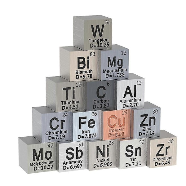 15-delt Metal Element Terning Sæt - Perfekt til Videnskabsentusiaster