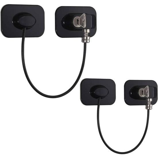 Vindusbegrenser - LARGEIGHT - Pakke med 2 - PVC - Rustfri stålkabel - Barnesikkerhet