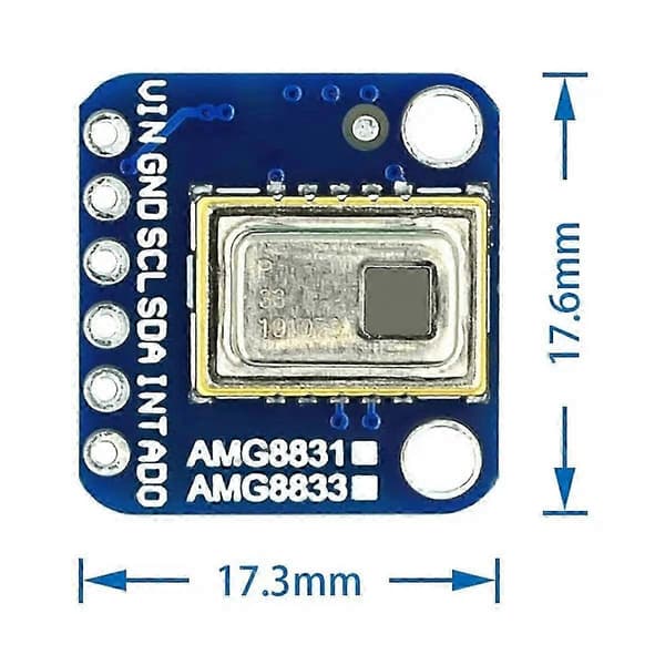 AMG8833 IR 8x8 Termisk Kamera Array Temperatur Sensor Modul 8x8 Infrarød Kamera Sensor