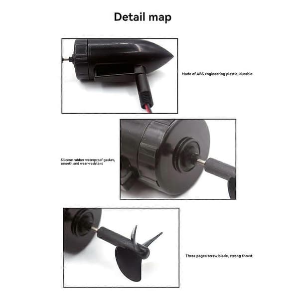 Åtebåt Undervannsmotor Propeller Båttilbehør DIY Modifiserte Sett for Flytec 2011-5 Fiske B