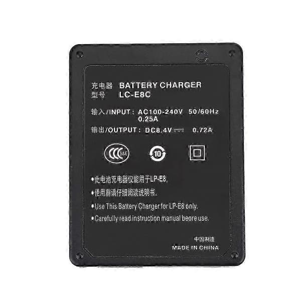 Kamera Batterilader for Canon LP-E8 EOS 550D / 600D / 650D / 700D EU-plugg