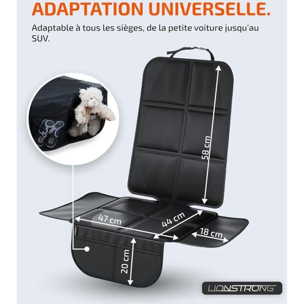Säteskydd för barn - ISOFIX-kompatibel - Svart
