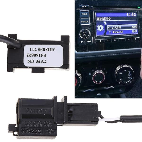 Bil Bluetooth-kompatibel Telefonmikrofon Koppling Kabel För V W Rns315 Rns510