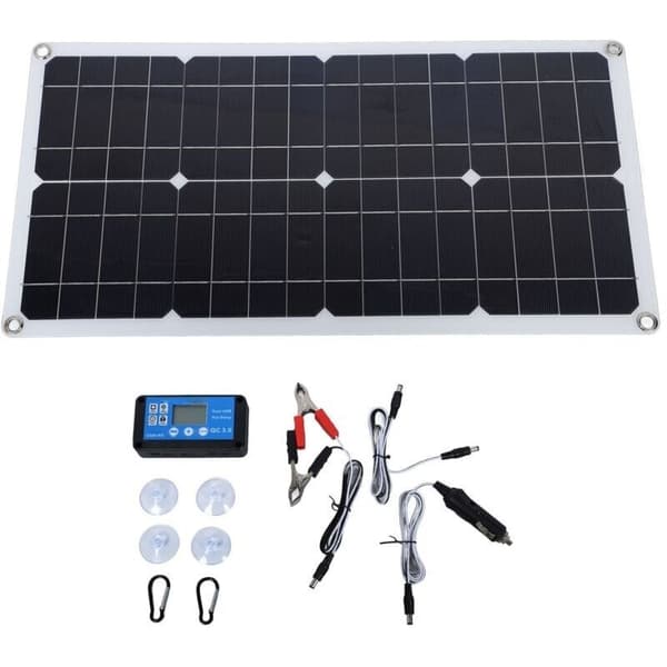 100W IP67 vandtæt solpanelsæt med DC 12V 24V 20A controller bærbart solpanel til autocamper campingvogn køretøj