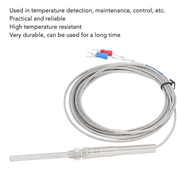 Højkvalitets 50mm probe type K-type termoelement skærmet temperatur