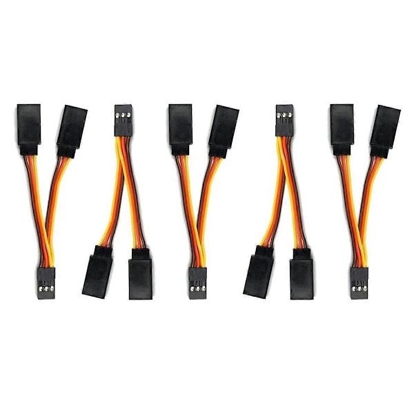 5 stk JR/Futaba Style Servo 1 til 2 Y-kabel Splitter Kabel Hann til Hunn Forlengelsesledning