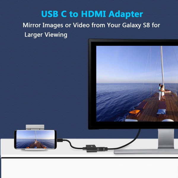USB C Type till HDMI Hub Adapter 4K@60 60W PD Laddning för iPad Pro MacBook Air MacBook Pro MacBook Surface Book2 Chromebook Pixel Samsung Galaxy Note svart