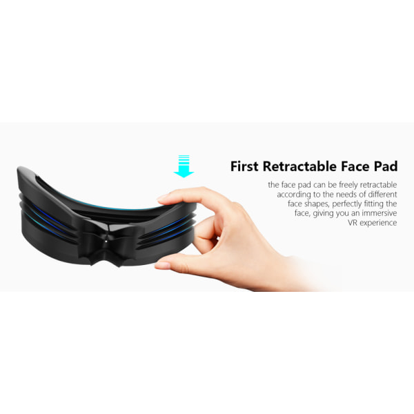 Elite Head Strap med innovativ mjuk silikon infällbar andningsdyna för Pico 4 VR headset svart