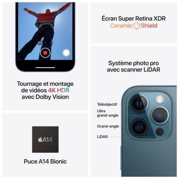 APPLE iPhone 12 Pro Max 512GB Silver - Renoverad - Utmärkt skick