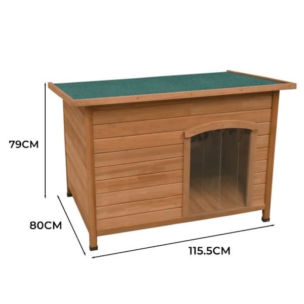 Stor Tai Dog Kennel kastanj
