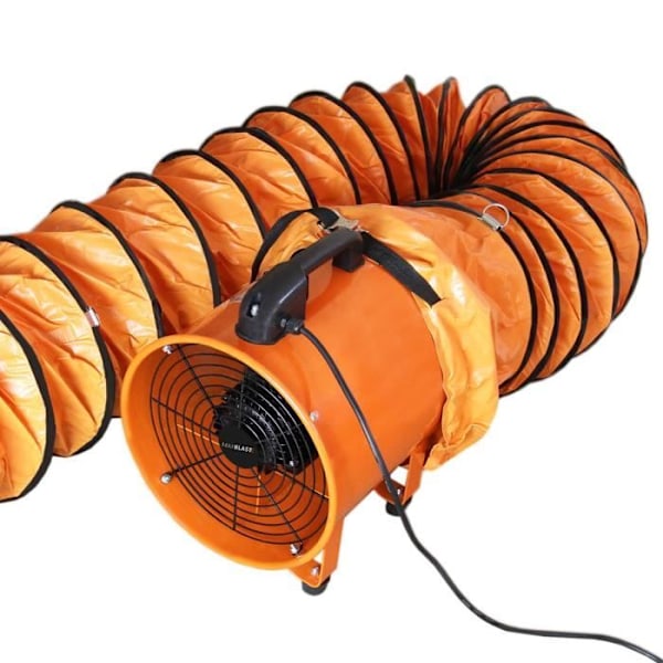 Teollinen pölynpoistopuhallin 250mm Kannettava 12m ilmaputki PVC teollisuuskanava 320W