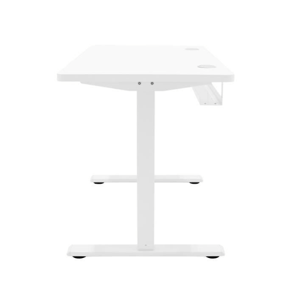 Elständig Höj- och Sänkbart Skrivebord - Vitt - 120 cm - Justerbar från 73 till 118 cm - Modernt Design - 1 plats Vit