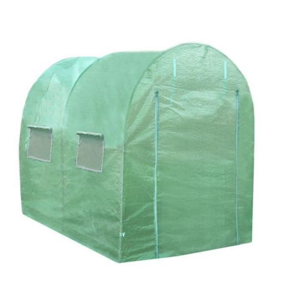 Trädgård Växthus Polytunnel Fönster Galvaniserade Dörrar PE Cover Metallram Utomhusväxter Diameter 25mm | 4mx 2m