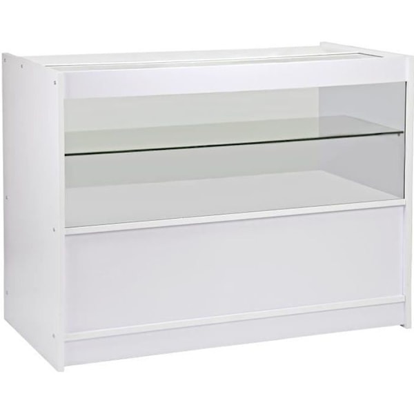 MonsterShop – White Merchandise Presentation Counter Showcase C1200 Vit
