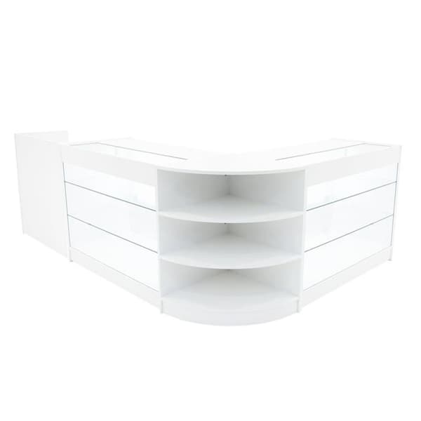 Comptoir for Salg med Låsemuligheder MDF Hvid med LED Astro K1200 CM60 TB60 Vit