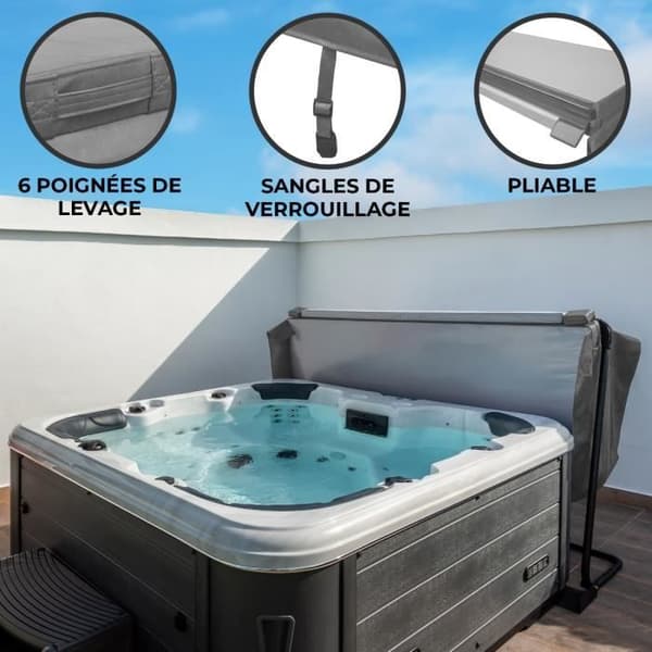 Jacuzzi Cover 2,2m - Grå Grå