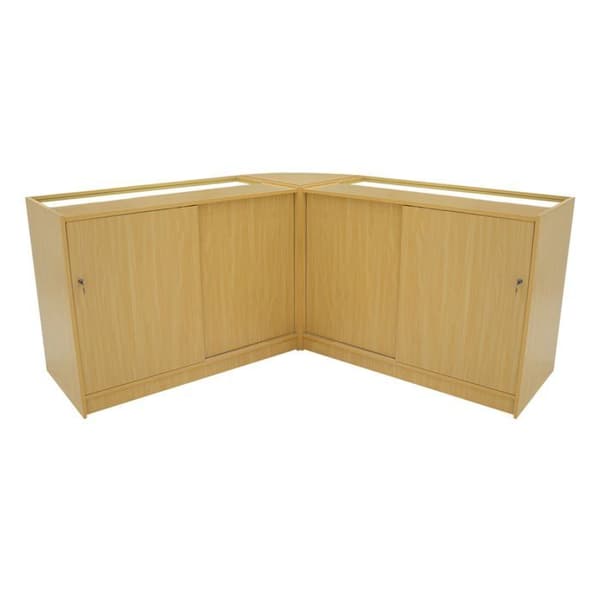 Låsebar Salgsdisk MDF Ahorn LED Harmonia B1200 C1200 LM60 beige