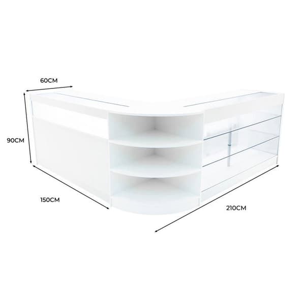 Låsbart Försäljningsdisk MDF Vit LED Set Demeter K1500 B1500 LM60 Vit