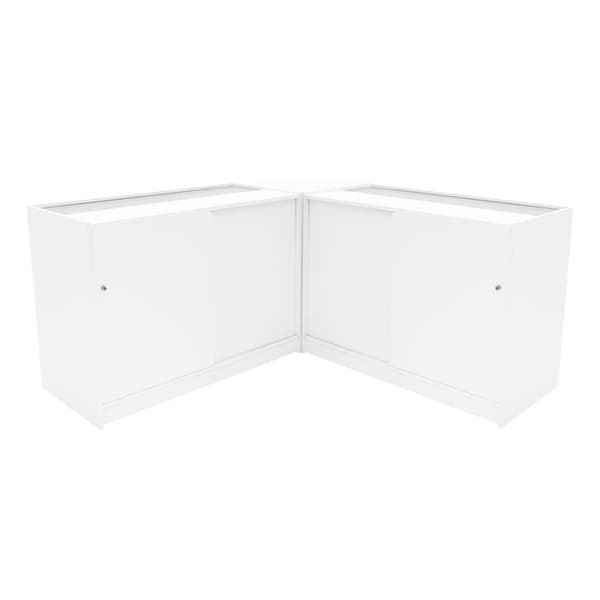 Comptoir med Låsemuligheder MDF Hvid LED Sæt Calliope K1200 C1200 LM60 Vit