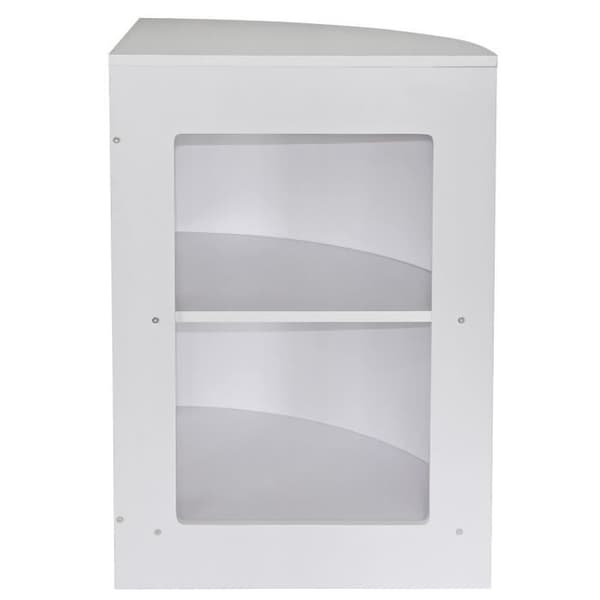 Hvid laminat hjørnedisk - CM60 - 60x60x90cm Vit