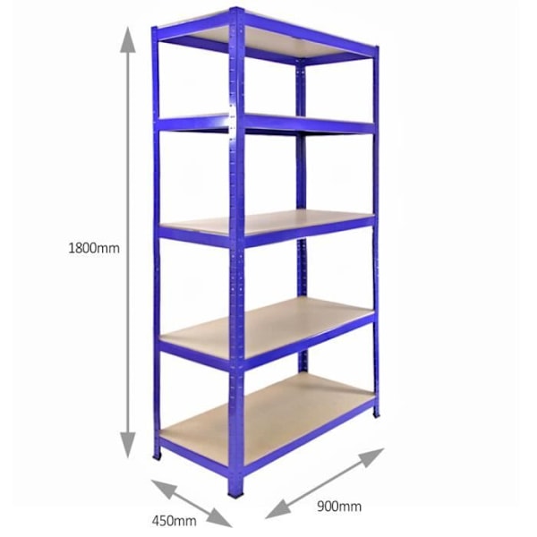 5 x 90cm Blue Barn Utility Laduhyllor Garagehyllor 4200kg