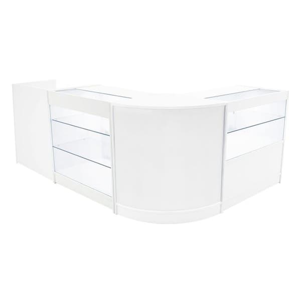 Salgsdisk med lås i hvid MDF LED Sæt K900 C900 CM60 TB60 Vit