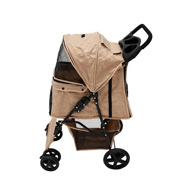 Kundvagn för Husdjur - Beige - Hund - Utomhus - 15 kg max - Stålram Beige