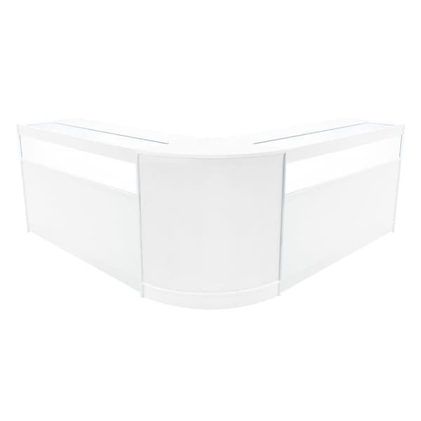 Säkerhetsförsäljningsdisk i vit MDF med LED, Iris B1500 CM60 Vit