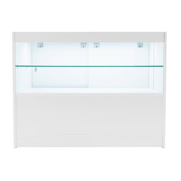 Salgscounter Hvid LED Integreret C1200 Skydedøre [2 Nøgler INKLUDERET] Vit