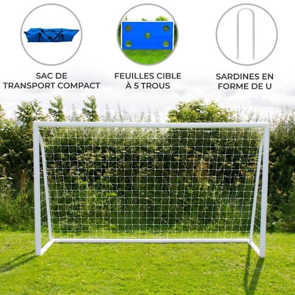 Fotbollsmål 3,6 x 1,8 m Vit