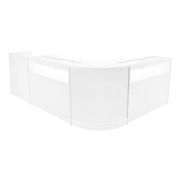 Låsbart MDF-hvidt salgsbord med LED Sæt B1200 CM60 TB60 Vit