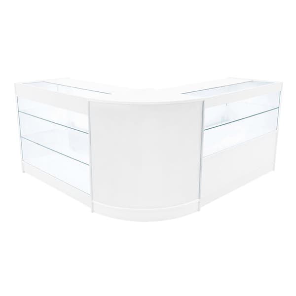 Salgsborde med lås i hvid MDF LED Sæt Hera K1200 C1200 CM60 Vit