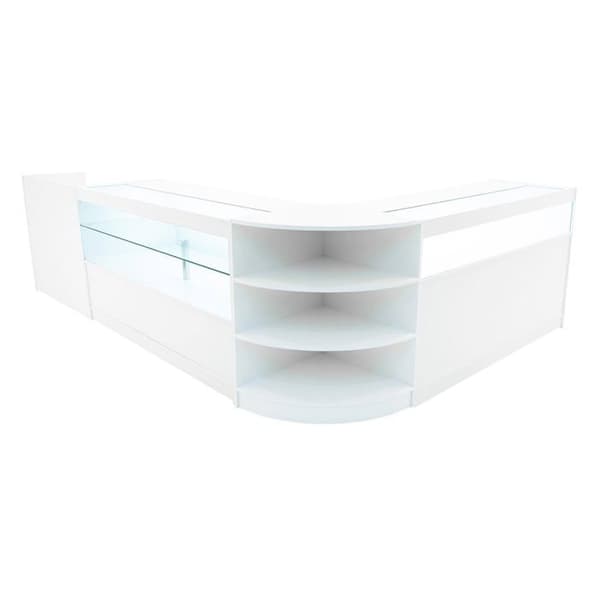 Försäljningsdisk med låsbar MDF Vit LED Set B1500 C1500 LM60 TB60 Vit