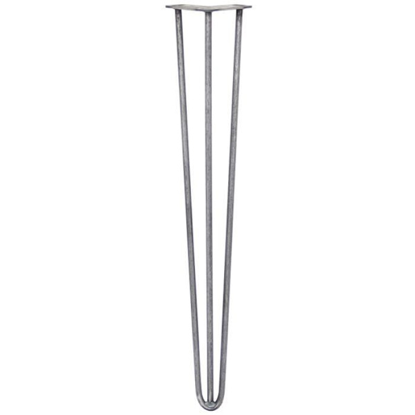 SKISKI BEN 4 hårnålsbordsben 71 cm 3 stålstänger Naturlig färg Tjocklek 12 mm