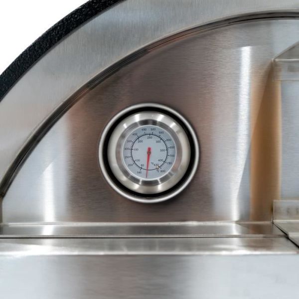 Pizzaugn - MONSTERSHOP - Extra stor - 2 integrerade bänkskivor - Svart - 1200 Watt Svart