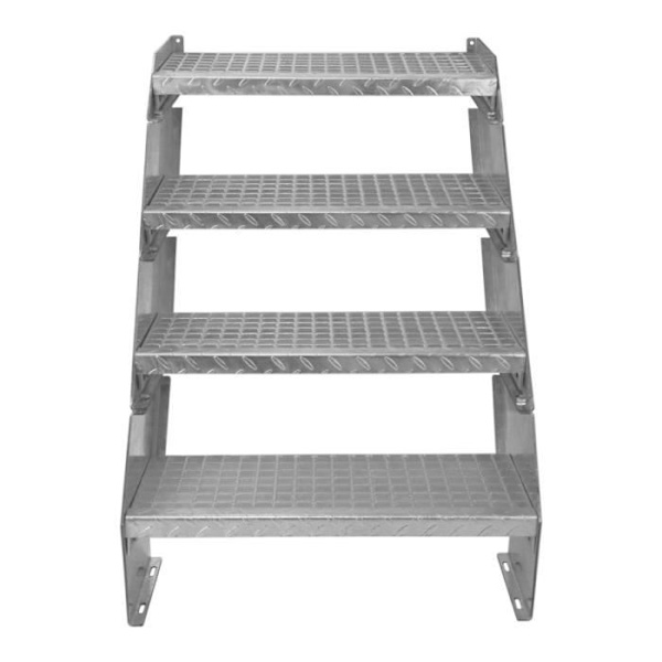 Gallertrappa med 4 steg 600x 240mm Galvaniserat stål DIN 24537 EN ISO 146