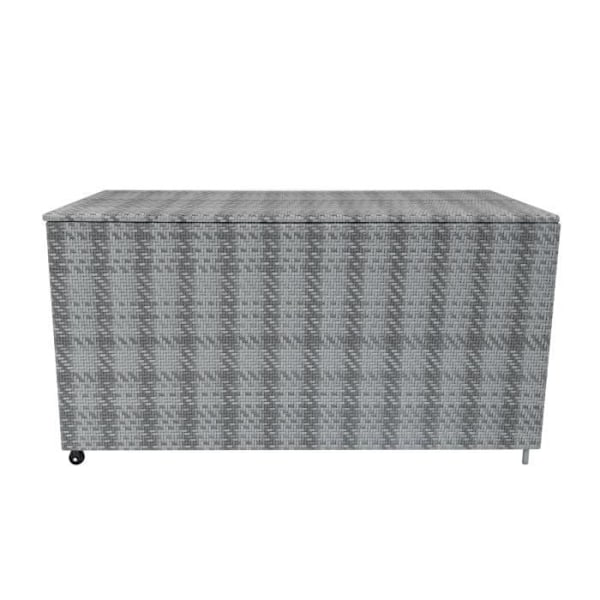 Modulært Have Lounge i Grå Rattan 7 Stykker & Opbevaringskassen 700 L Grå