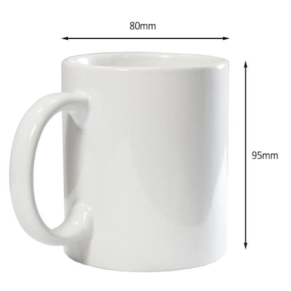Muggar - MONSTERSHOP - 11oz - AAA Keramik - Säker för mikrovågsugn - 36 presentförpackningar Vit
