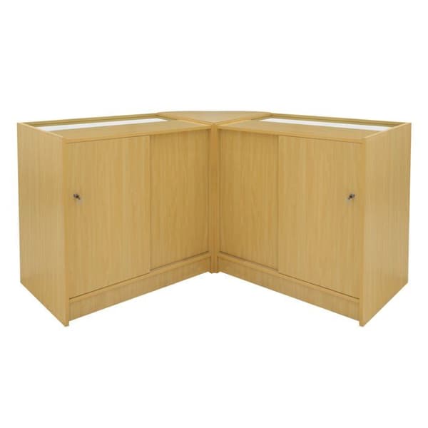 Låsbart Salgsbord i MDF Ahorn LED Sæt Hera K900 C900 CM60 beige