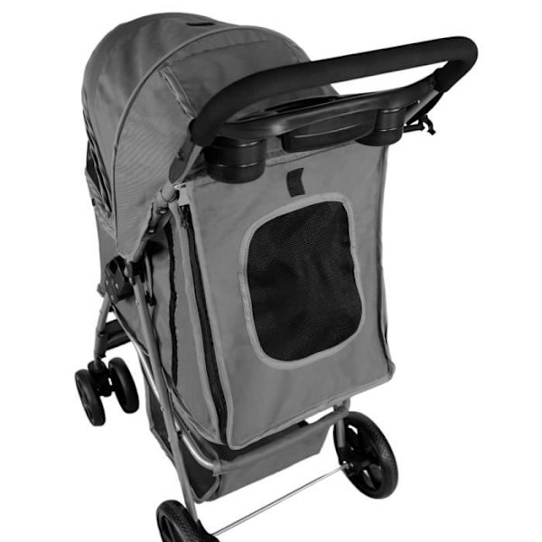 Djurfäll - Stål - Grå - Fällbar - 15kg - Korg & Kopphållare