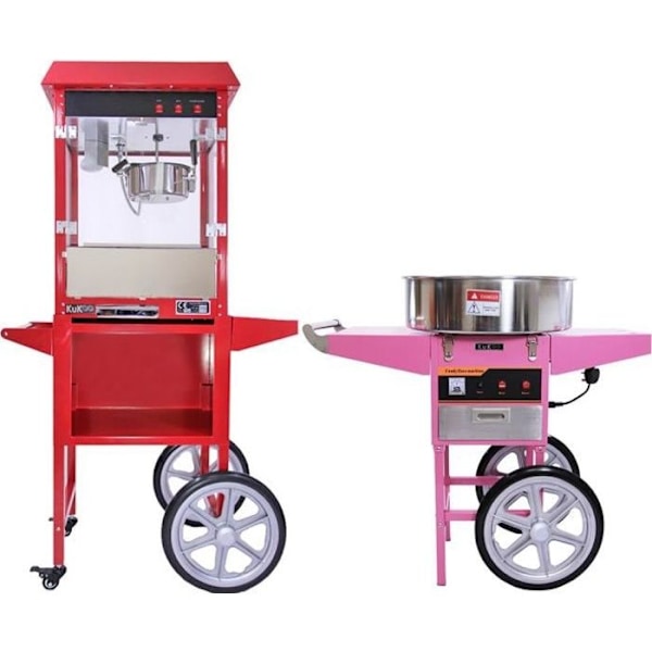 8 oz Popcorn Maker og Candy Candy Machine med vogne