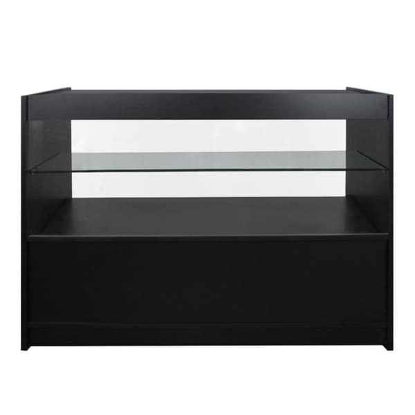 C1200 Counter Retail Showcase glasmontre, sort, 120 cm x 90 cm x 60 cm