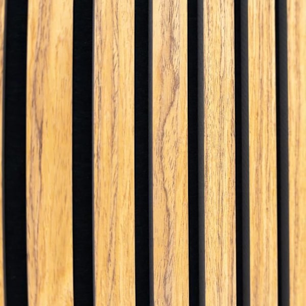 2x Akustiska Väggpaneler i Luksus Eklaminat 240cm x 60cm Ek