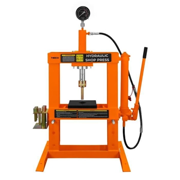 Hydraulinen puristin 10t Manuaalinen vapaasti seisova 3 tasoinen tee-se-itse-työpaja Orange