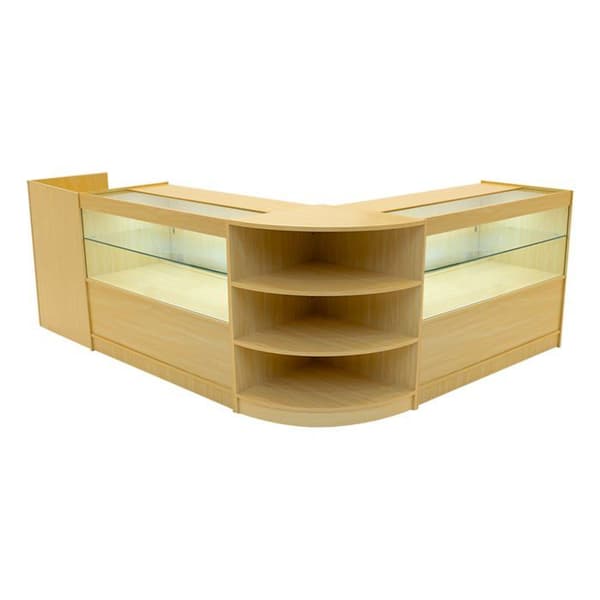 Låsebart salgsbord Ahorn med LED Sæt C1200 LM60 TB60 beige
