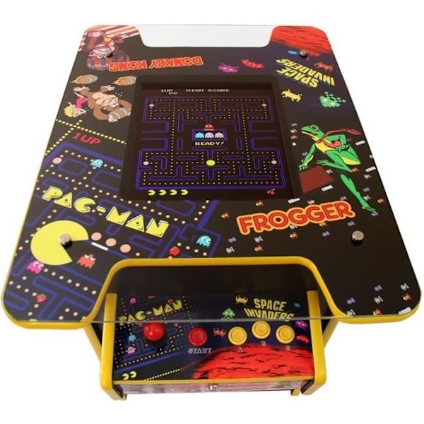 Arcade Style Cocktailbord inklusive 60 klassiska spel, 64cm x 73cm x 93cm Svart